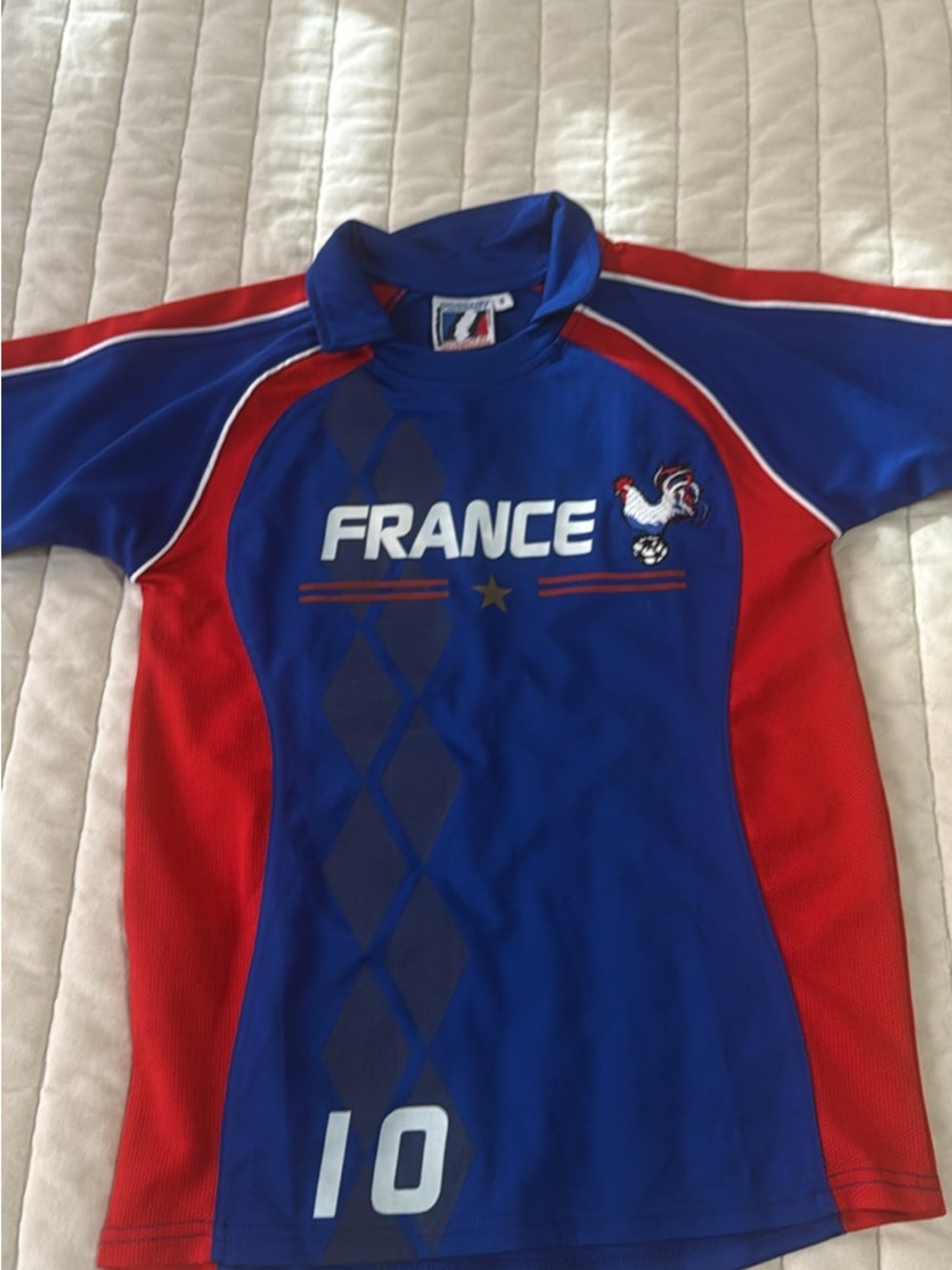 Kids France Soccer Jersey - Blue & Red